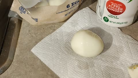 Eating Kroger Hard Cooked Peeled Eggs, Dbn, MI, 9/5/23
