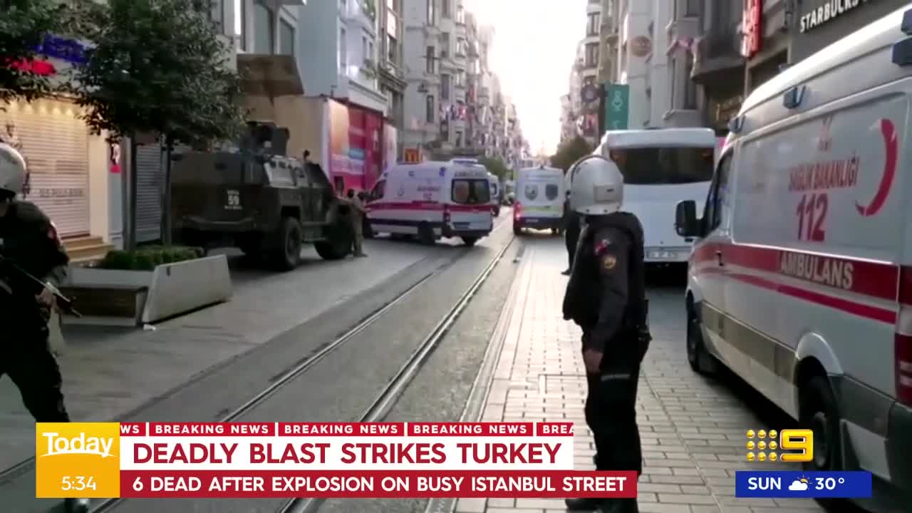 Turkey explosion leaves six dead in Istanbul _ 9 News Australia