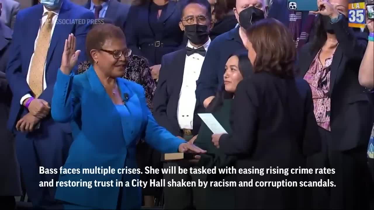 Democrat Karen Bass takes charge as L.A. mayor