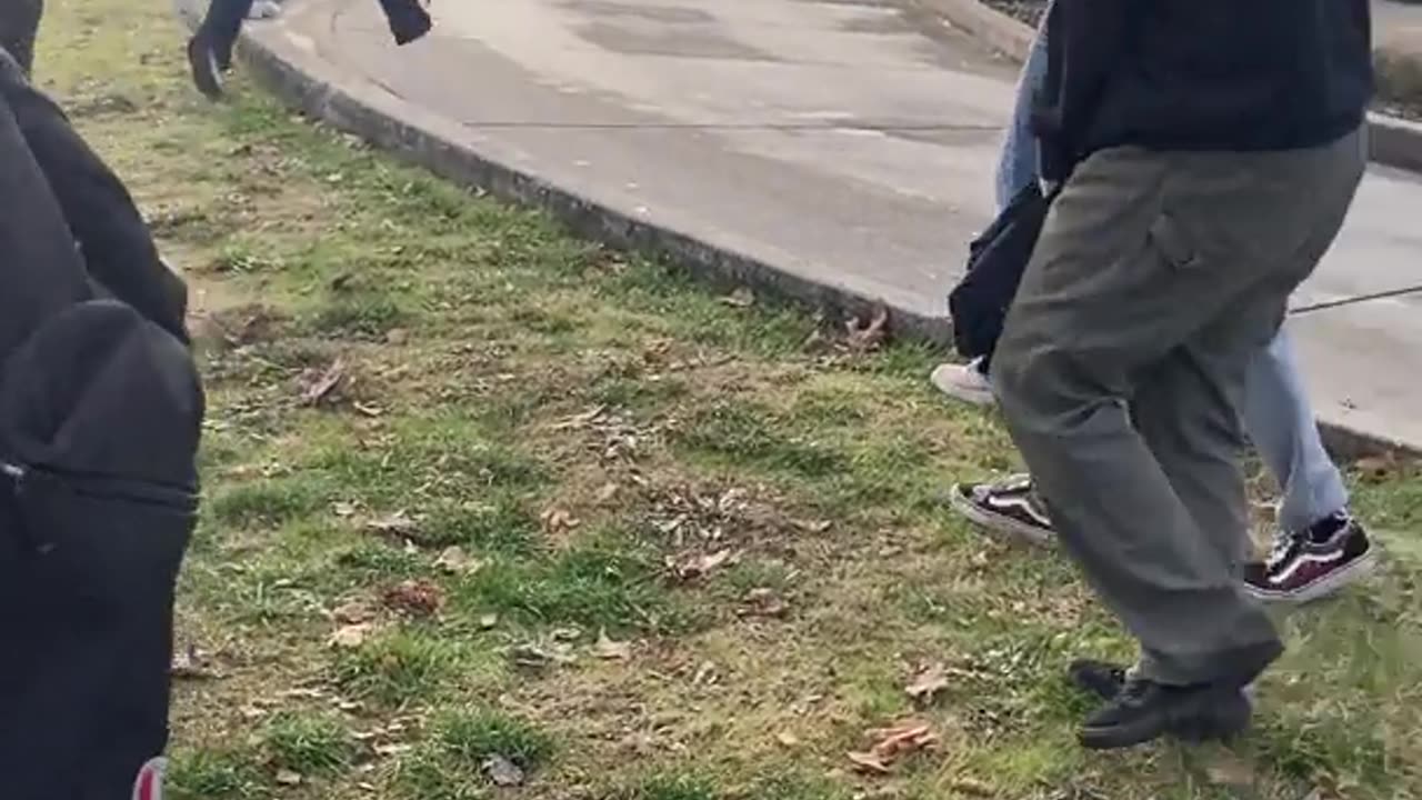 Girls fighting in a McDonald's drive through