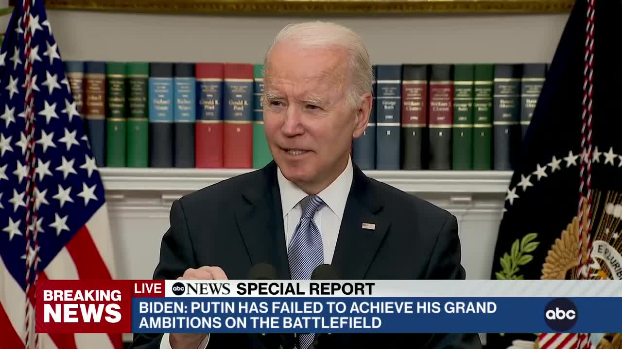 BIDEN: U.S. WILL BAN RUSSIAN-AFFILIATED SHIPS FROM OUR PORTS