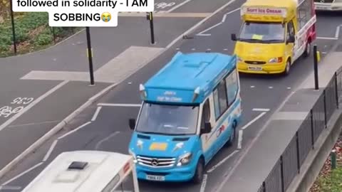 Just seen an ice cream man's funeral and all the ice cream vans came and followed in solidarity