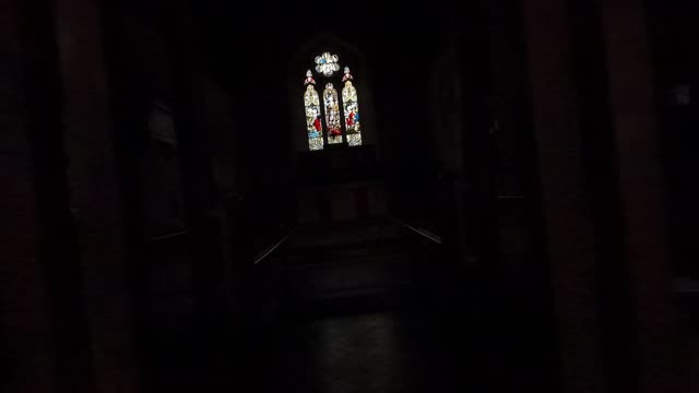 The Go pro doesn't handle poor ligh conditions. Inside this church.