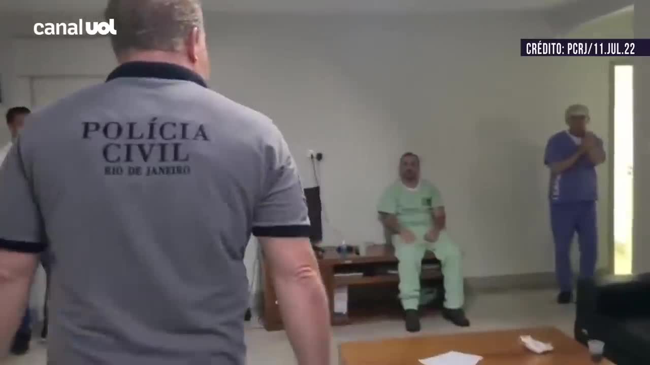 Médico anestesista é preso: veja momento que polícia dá voz de prisão a Giovanni Quintella Bezerra