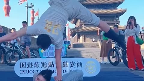 These people have impressive acrobatic skills!