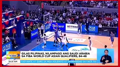 Gilas Pilipinas, wagi vs.Saudi Arabia sa FIBAWorld Cup AsianQualifiers