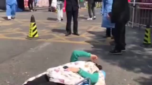 hospital refuses her in due to the Covid Police.