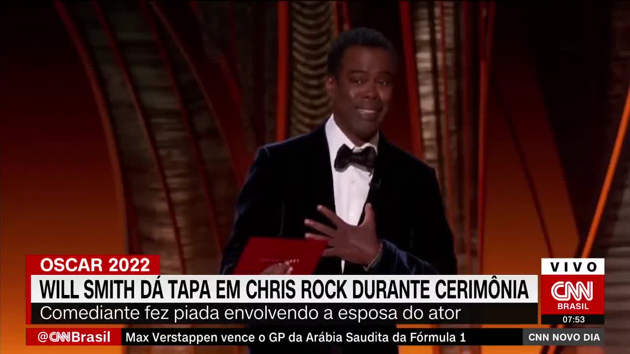 Will Smith dá tapa em Chris Rock durante cerimônia do Oscar