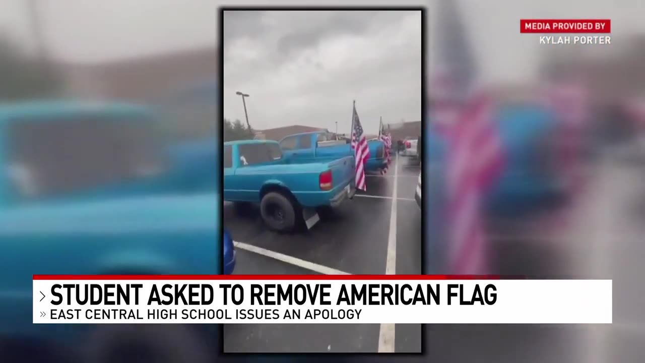 Student asked to remove American flag