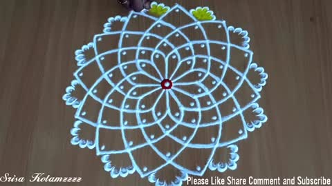 215. 3 Dot Easy Simple and Beautiful Rangoli LatestMuggu FridayRangoli PandagaMuggu FestivalRangoli