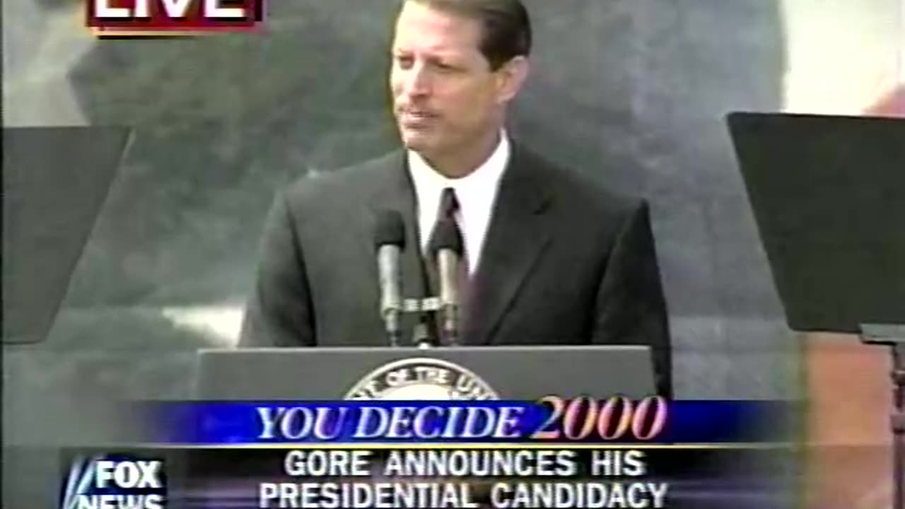 Al Gore 2000 race announcement (26:24)