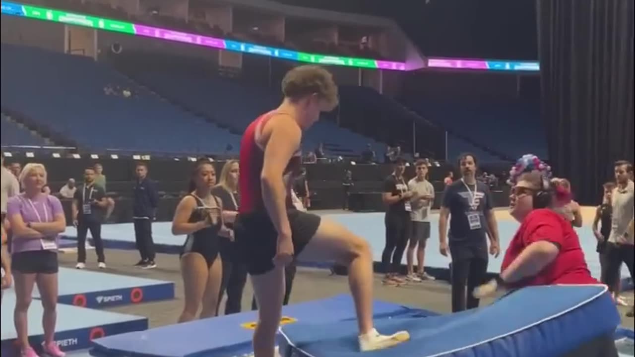 Who had the best reaction gymnastics