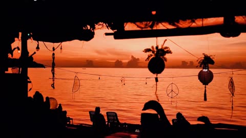 Beautiful sunset by the sea