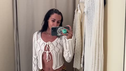 4K TRANSPARENT See Through TRY ON at the MALL in PUBLIC | Natural Petite Body