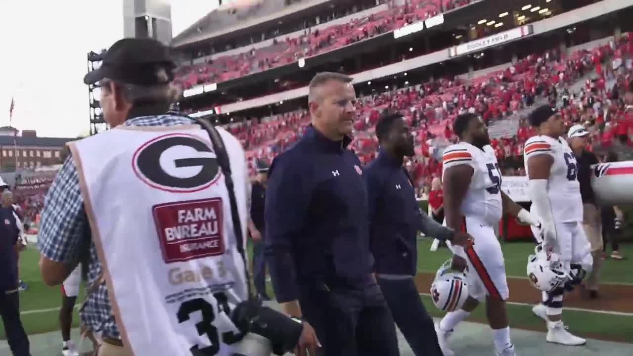 Follow Bryan Harsin off the field after Auburn loses by 32 at Georgia (1)