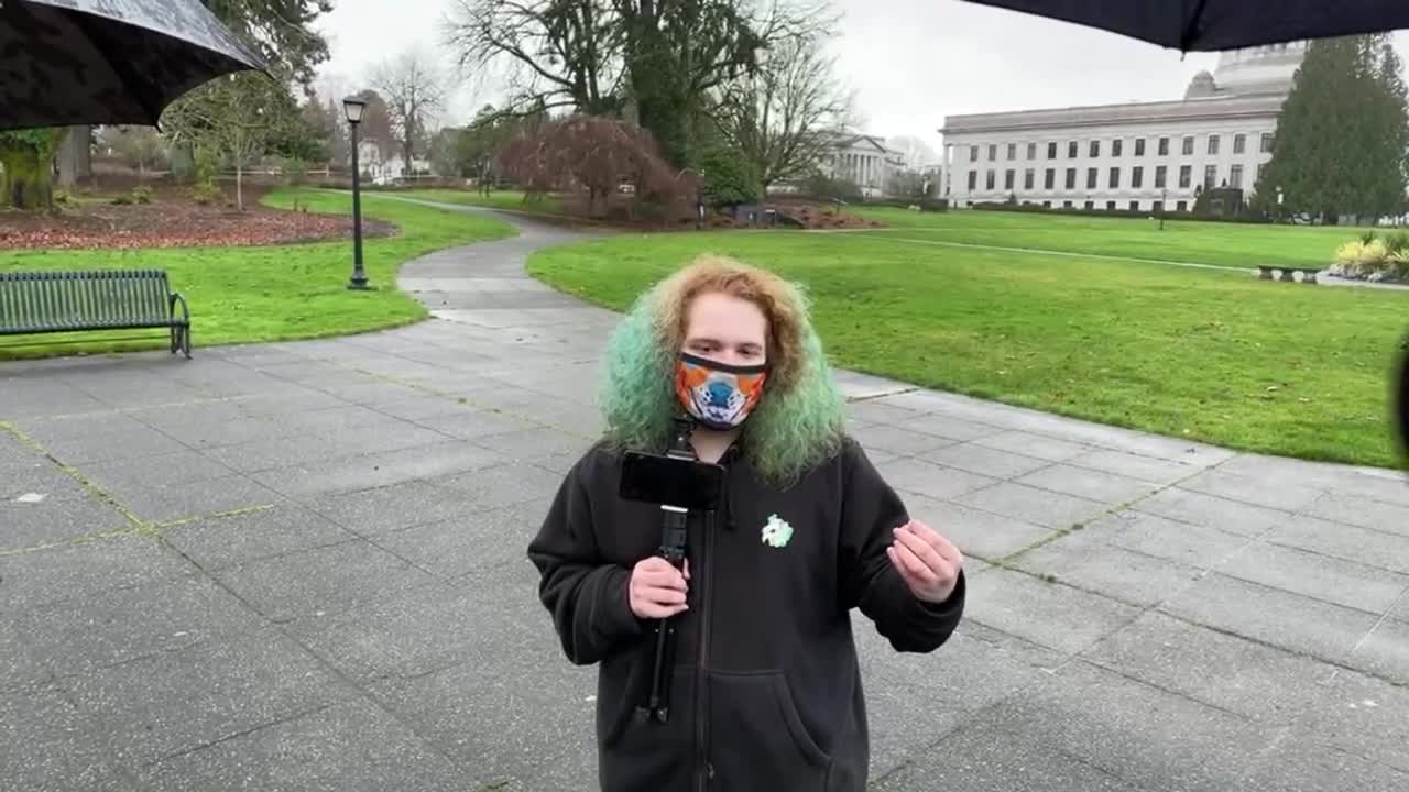 Raw Footage: “Let’s Commit An Act Of Free Speech” At Washington State Capitol