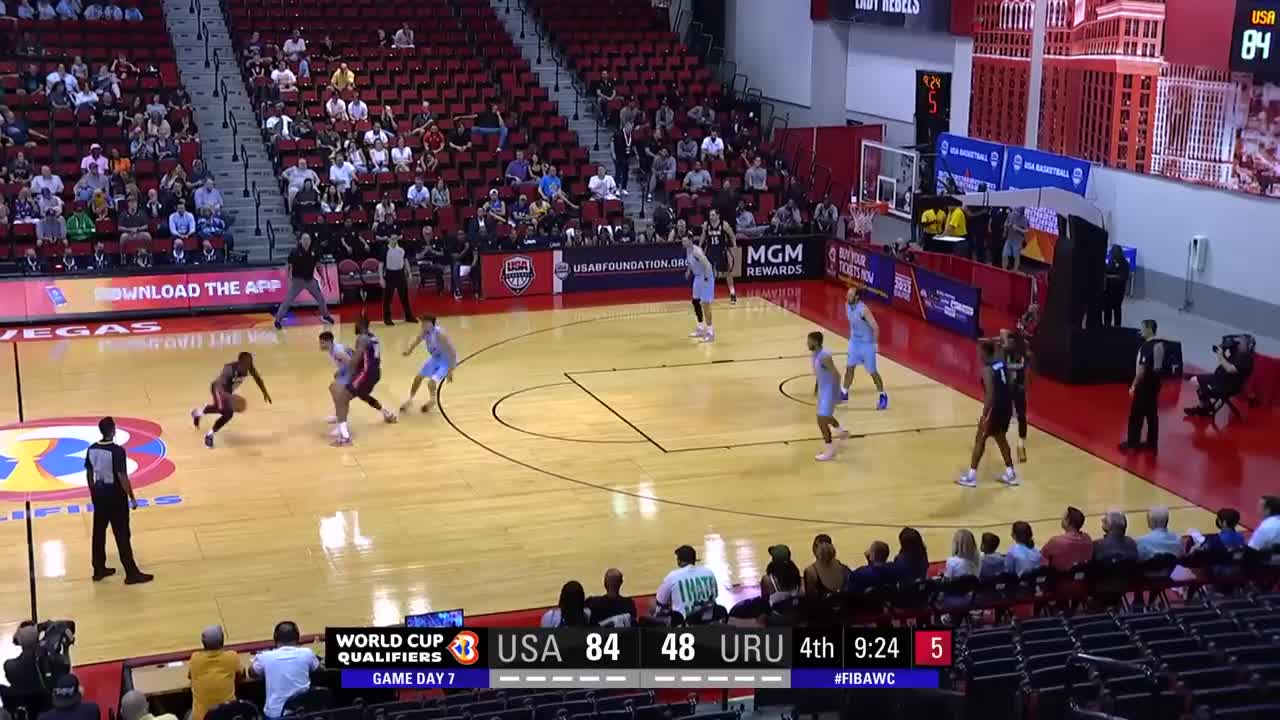 🇺🇸 USA - 🇺🇾 URU Basketball Highlights - #FIBAWC 2023 Qualifiers