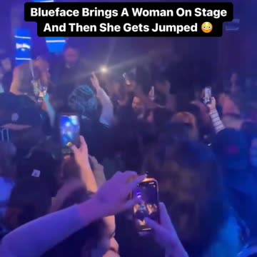 Blueface brings a girl in stage just to get her jumped