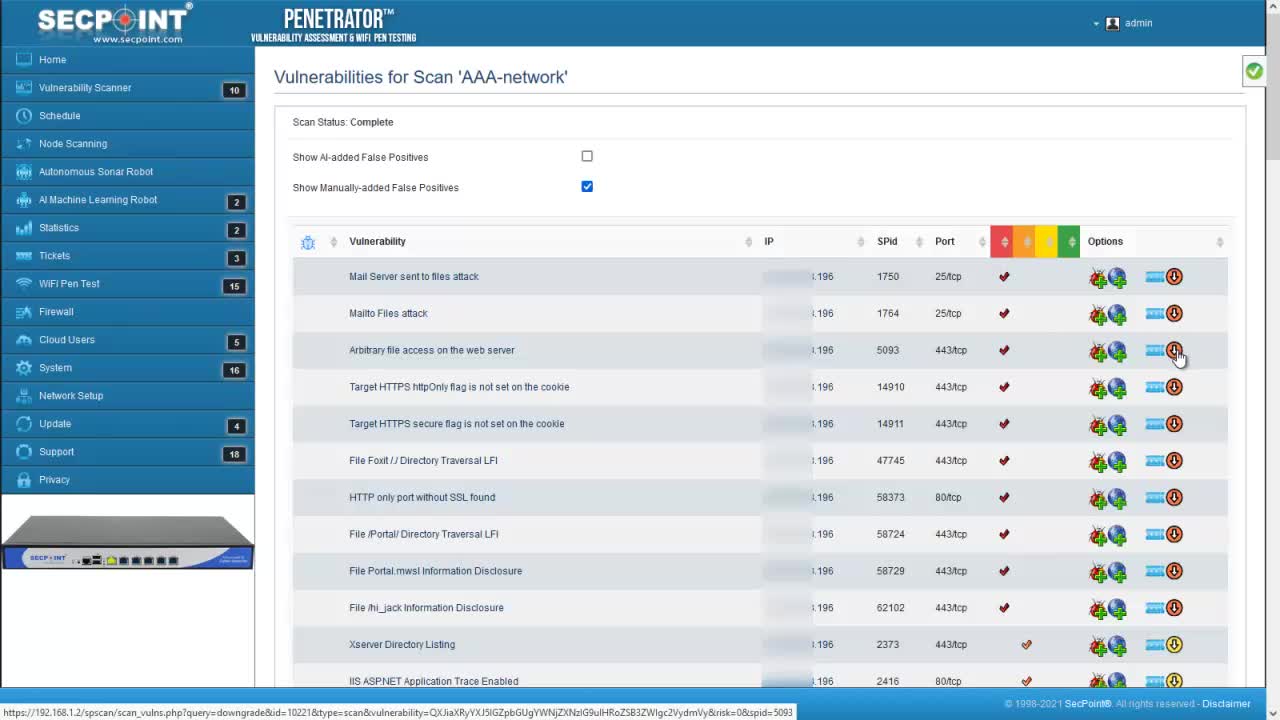 SecPoint Penetrator V53 Vulnerability Assessment