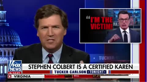 Tucker Carlson rips Stephen Colbert as a ‘Karen’ #shorts