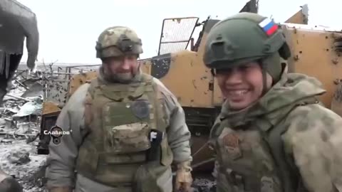 ⚡️🇷🇺Sladkov takes tour of captured Marinka, lots of burned out AFU/NATO gear