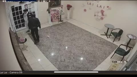 CCTV shows shooter being confronted by man in dance studio