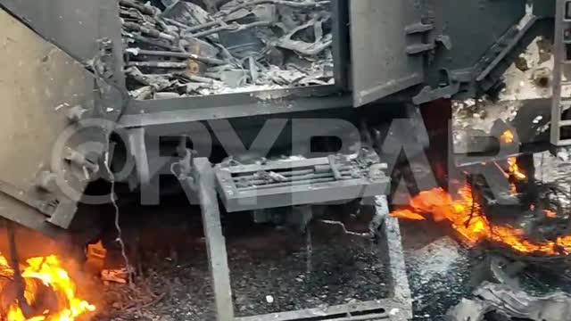 Destroyed near Ugledar British MRAP "Mastiff".