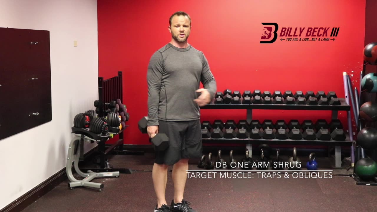 DB One Arm Shrug