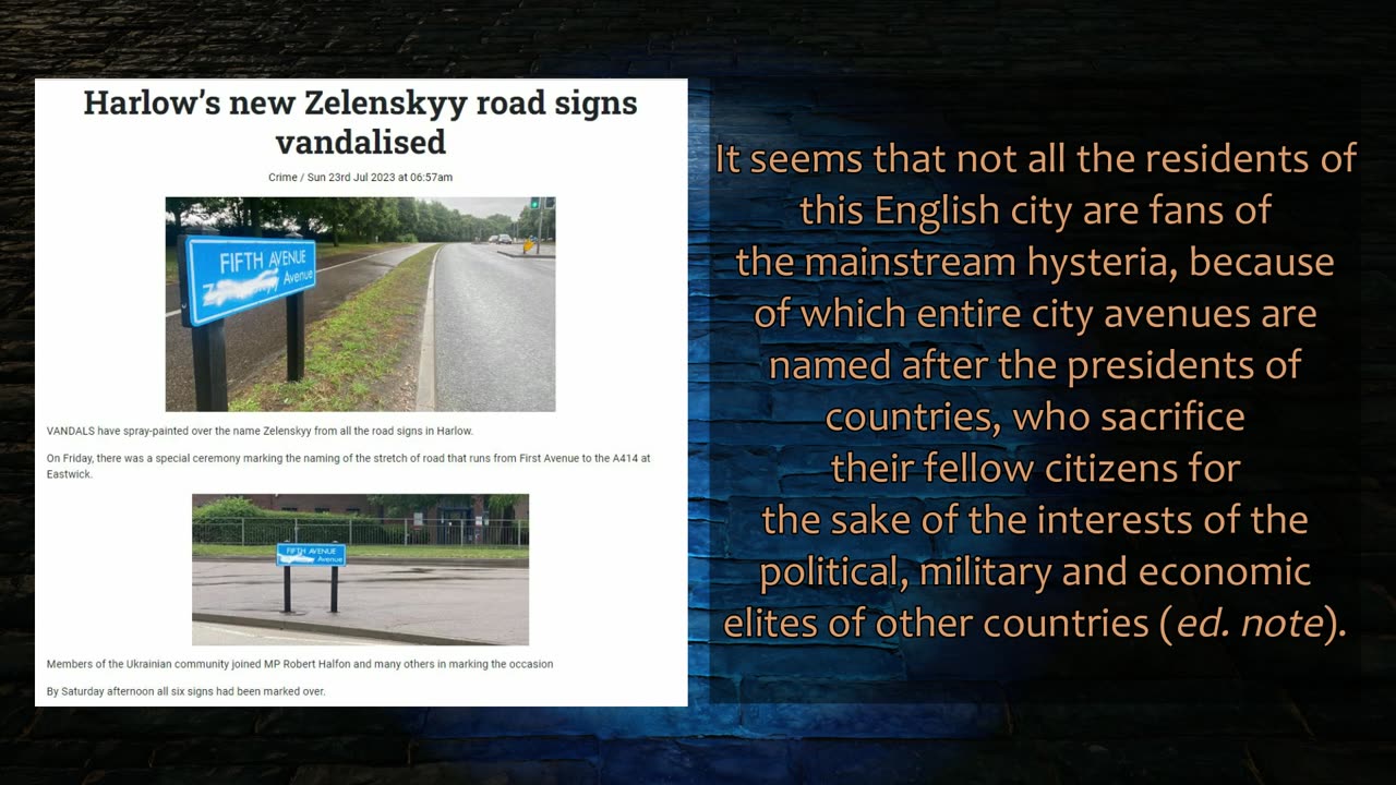 Road signs and street names in the service of political propaganda.