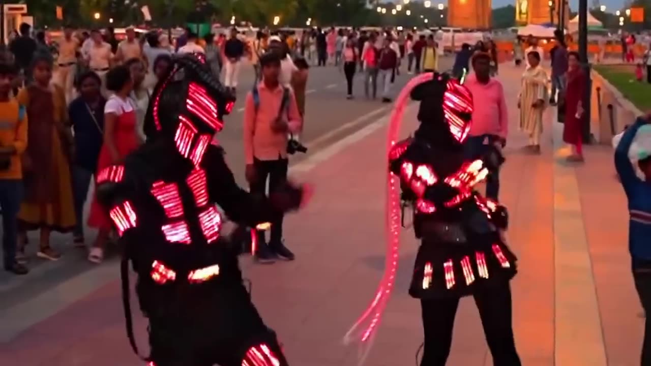 Chammak challo dance performance in Delhi public place