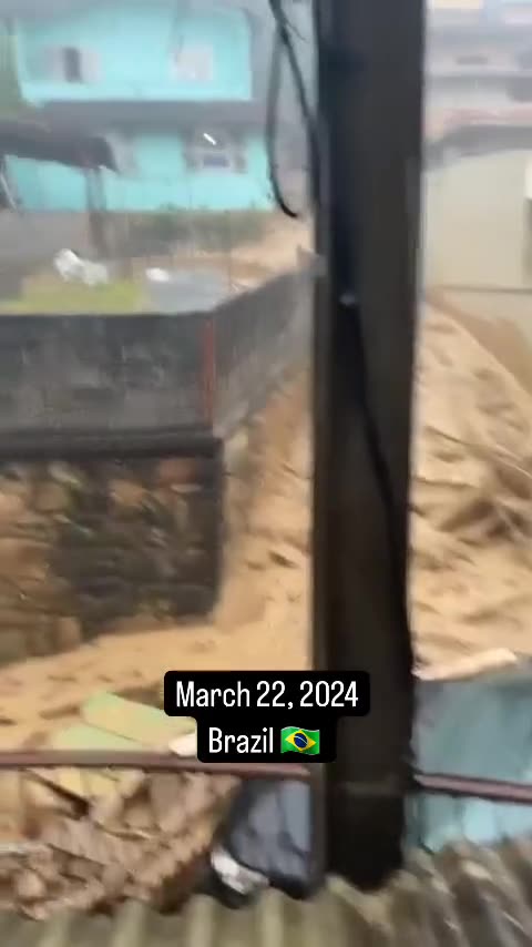 Landslide after heavy rains in Petrópolis of Rio de Janeiro, Brazil 🇧🇷 (22.03.2024)