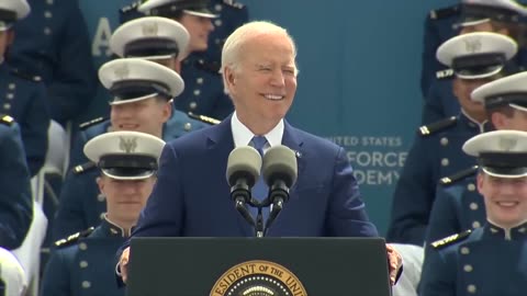 Biden's off-teleprompter rambling before Air Force Academy Graduates