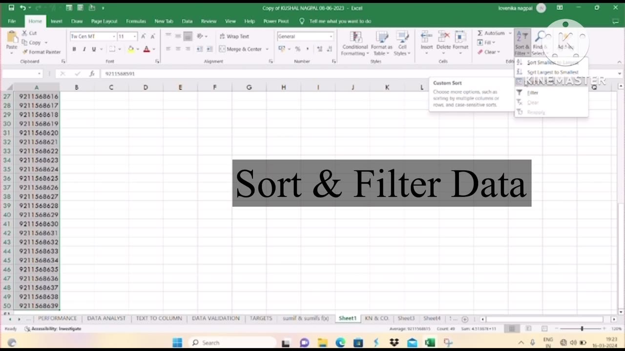 “Sort & Filter data like a pro”