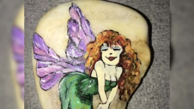 New creative angel painted rocks and stones for beginners