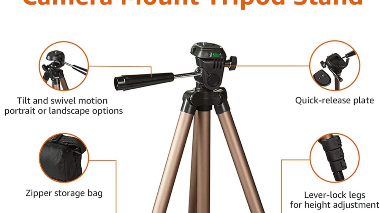 Amazon Basics 50-inch Lightweight Camera Mount Tripod Stand With Bag