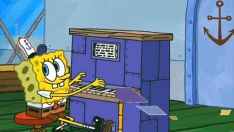 Squidward Is Playing With Tiles While SpongeBob Is Playing The Piano 🎹