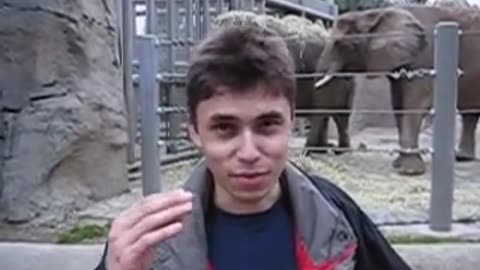 This is the first video on Youtube “Me at the zoo” 18 years old