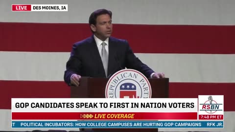 FULL SPEECH: Governor Ron DeSantis addresses the Iowa GOP Lincoln Dinner