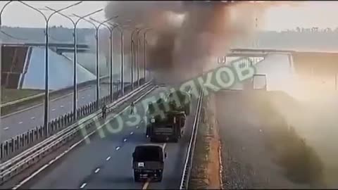 ⚡️Russian air force targeting a convoy of Wagner equipment on the M-4 highway