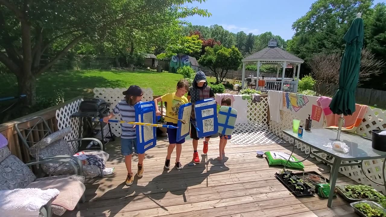 Marching young warriors