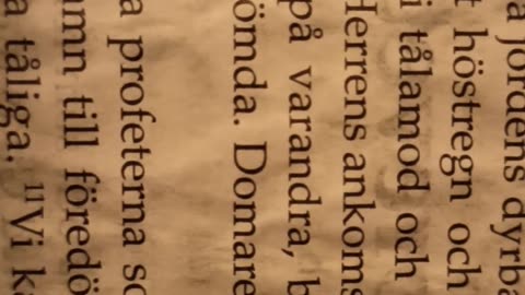 Läser ur Bibeln. Jakobs brev 5. Örebro 12 Nov. 2021