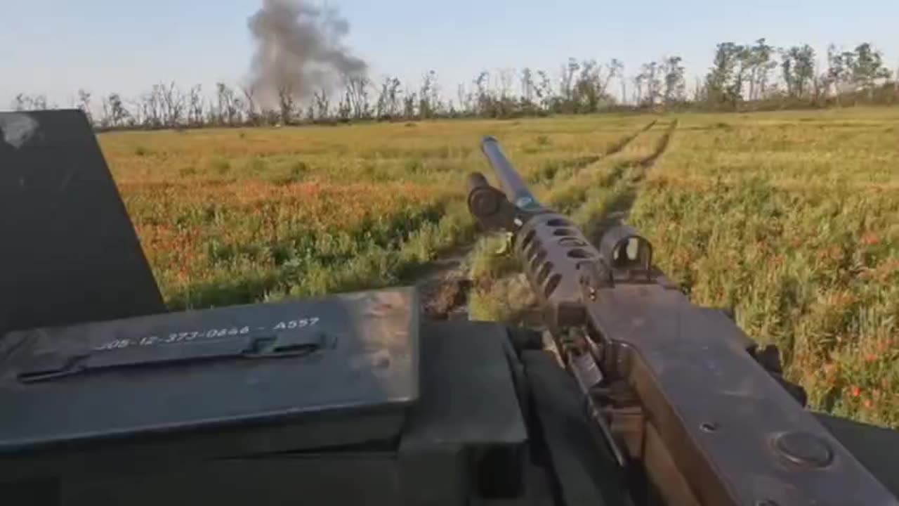 UA: The Moment An American HMMWV Armored Vehicle Under The Control Of The UAF Hits A Land Mine