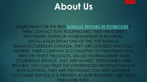 Best Shingle Repairs Contractor in Etobicoke