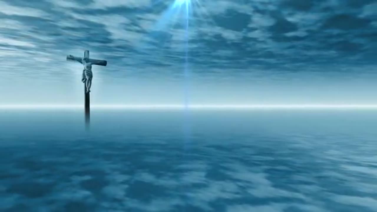 Religious Background - Animated Background Sky With Cross