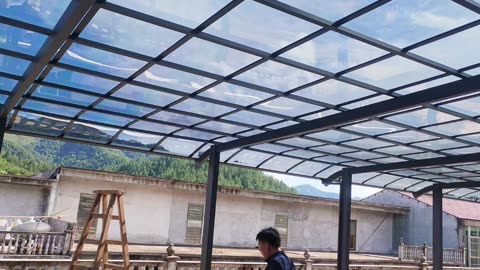 Amas aluminum carport with polycarbonate sheet