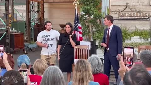 President Donald Trump calling in to “thank Blake Masters for showing up to tonight’s debate