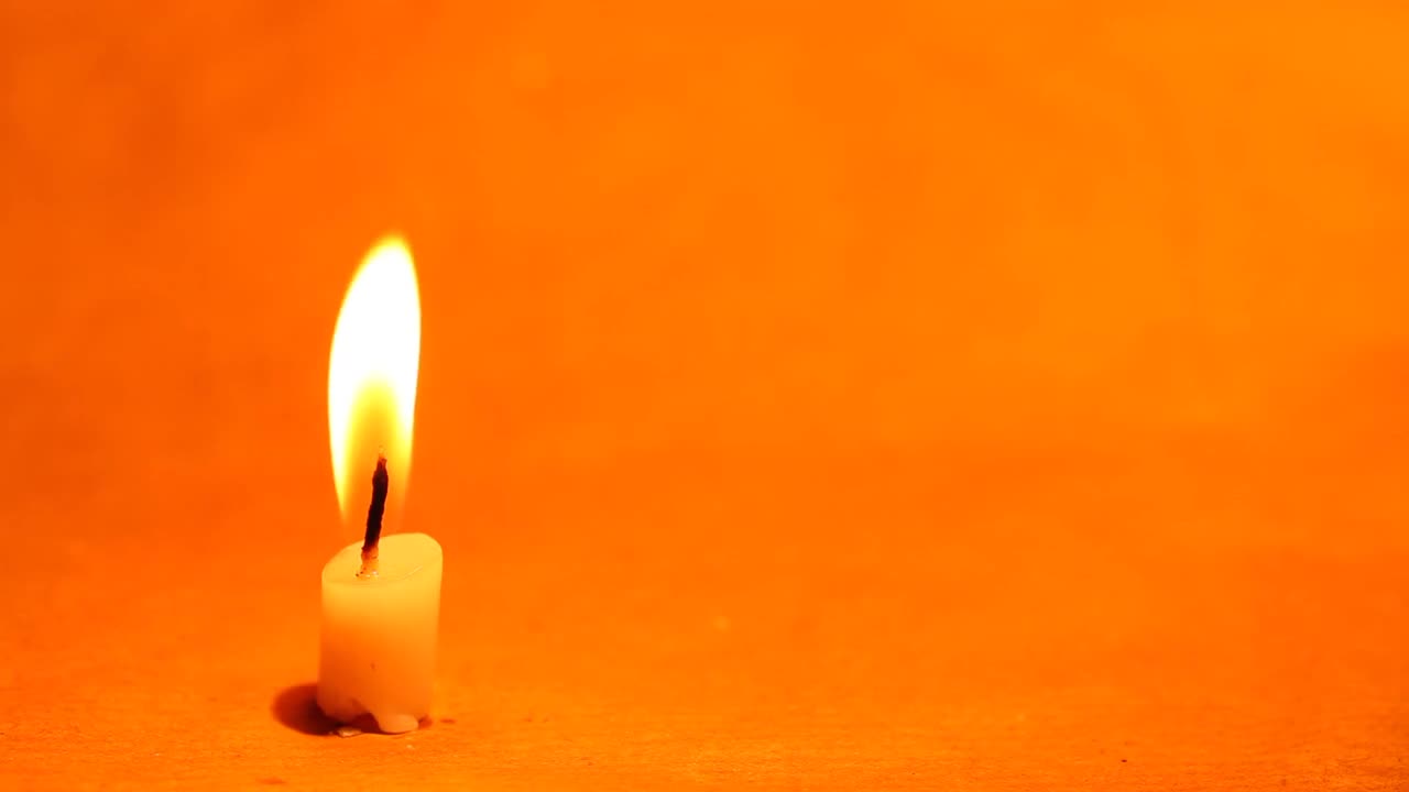 Small candle burning