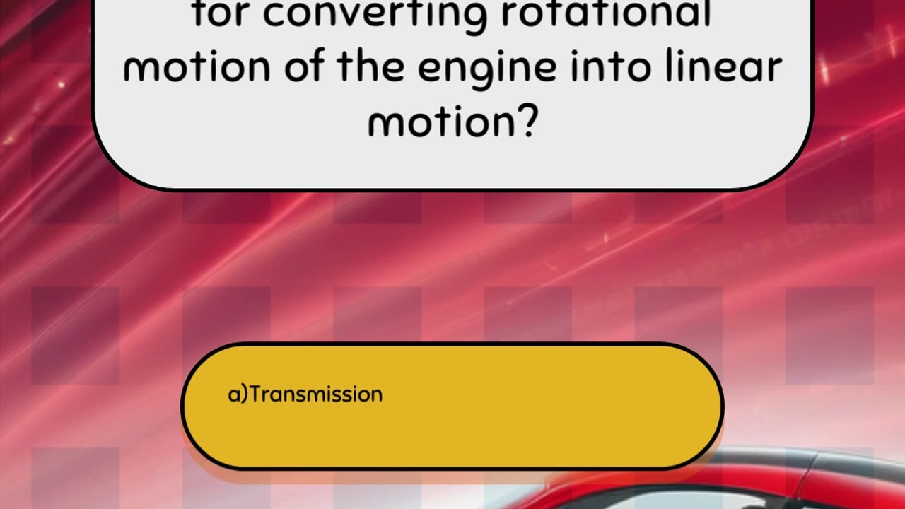 Part 13 Intermediate Car Engine Quiz Question