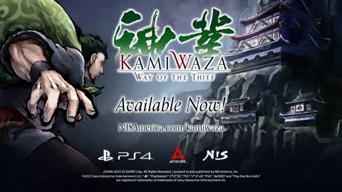 Kamiwaza Way of the Thief - Launch Trailer PS4 Games
