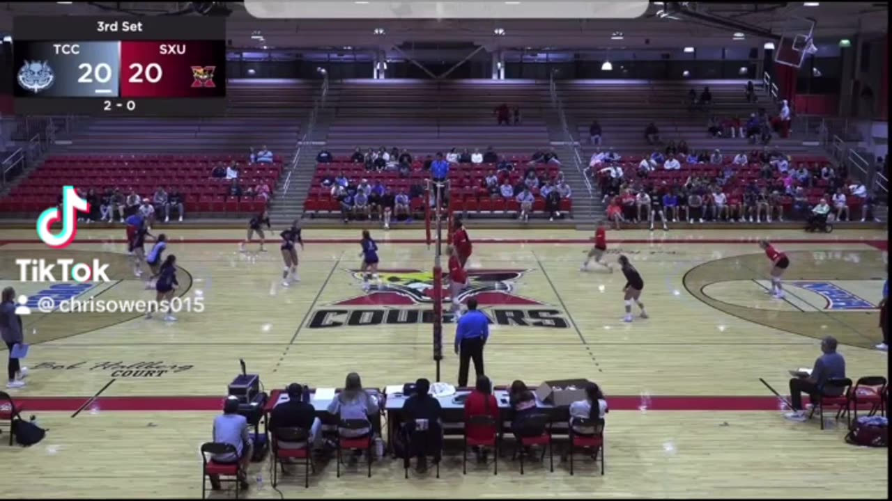 A volleyball hitter hits the ball like she’s in a video game